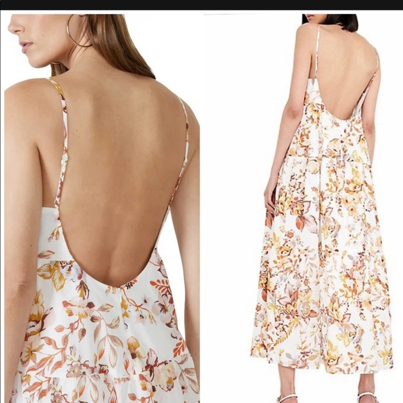 Bardot Floral Flow Tiered Maxi Dress Size S (US 6) - Picture 2 of 10